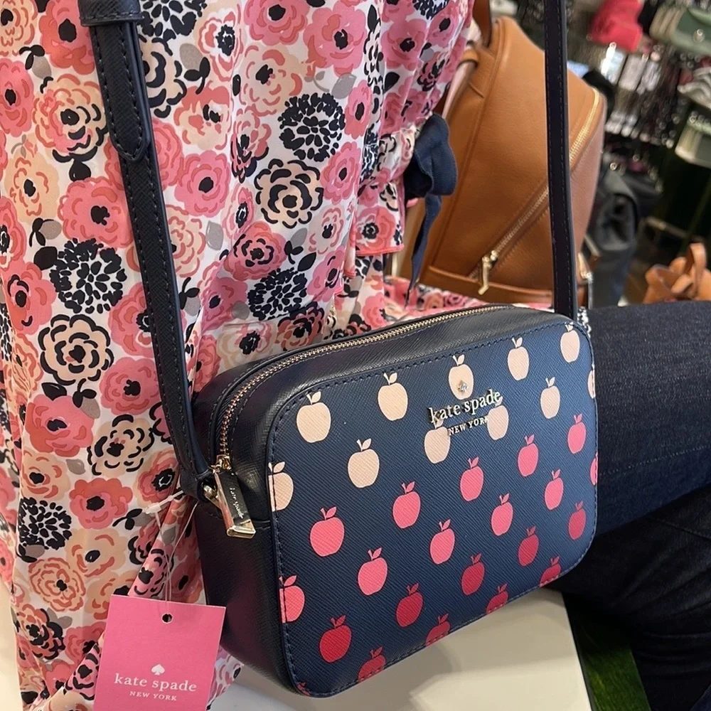 Kate Spade Staci Mini Camera Bag & Staci Small Slim Card Holder Orchard Degrade